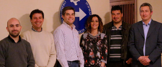 De izquierda a derecha: Fernando López, Marcos Argüeso, Jesús López Brea, Lucia Montes, Pablo González e Isidoro Galván